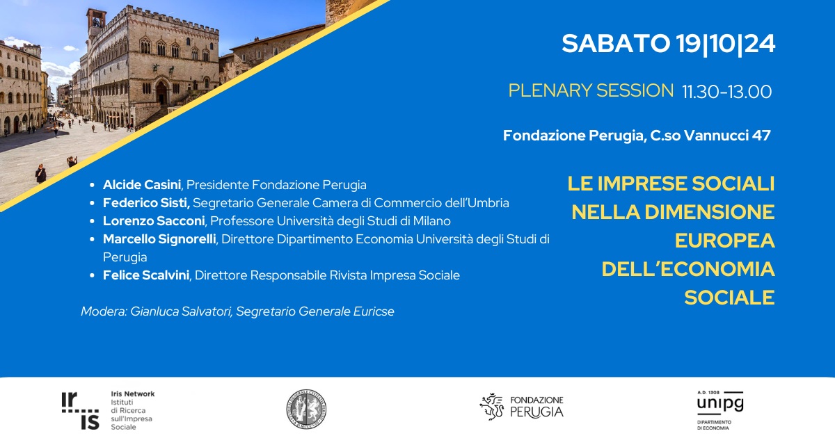 Perugia, Convegno "Le imprese sociali nella dimensione europea dell'economia sociale"