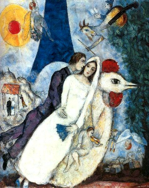 Fig. 13, Marc Chagall, Matrimonio ai piedi della Tour Eiffel 